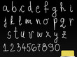 Alphabet on blackboard