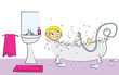 femme baignoire