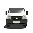 white van isolated white van isolated