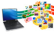 Photography Laptop with Photos Projecting Photography Laptop with Photos Projecting