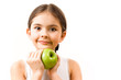 Little girl with apple Little girl with apple