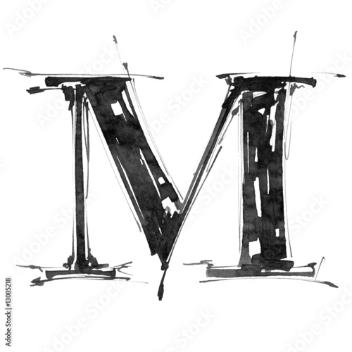 letter m design. letter M. Alphabet symbol