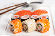 Sushi plate, close-up