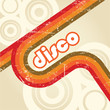 Retro disco style.
