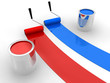 Red and blue paint