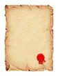 wax seal on old parchment