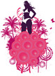 House Club Beach Girl Illustration House Club Beach Girl Illustration