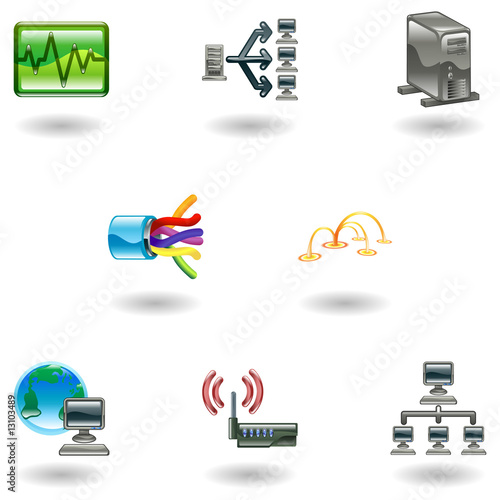 Setting Computer Network on Glossy Computer Network Icon Set    Christos Georghiou  13103489