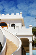 up-scale home and stairs in the tropics