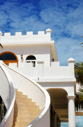 Photo: up-scale home and stairs in the tropics up-scale home and stairs in the tropics