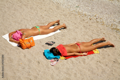 Photo: Two girls on the beach Two girls on the beach