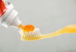Paste and toothbrush