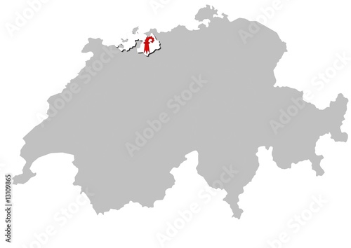 Kanton Basel Land auf Schweiz