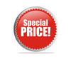 red vector special price button