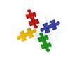 Bunte Puzzle-Teile
