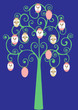 Swirl Tree Decorated with Easter Eggs