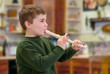 Child Playing Recorder Child Playing Recorder