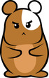 brown hamster cartoon-style