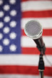 American Flag and microphone American Flag and microphone