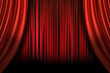 Old fashioned elegant stage with swag velvet curtains