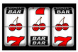 A close up of a slot machine winner