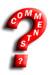 Comments Concept Embedded In A Question Mark Comments Concept Embedded In A Question Mark