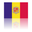 original flag of andorra with shadow