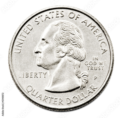 Photo: Close-Up Of Us Quarter Dollar Close-Up Of Us Quarter Dollar