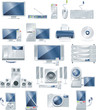 Vector home electronics icon set