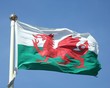 Flag of Wales in the wind Flag of Wales in the wind