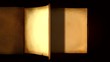 Old book with turning pages with aplha