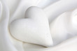 Quadro White silk with a heart