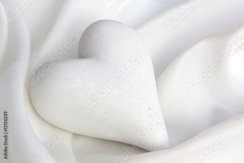 White silk with a heart White silk with a heart