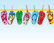 Slippers on a rope