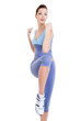 physical exercise of young  woman