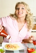 pretty girl eating spaghetti pretty girl eating spaghetti