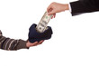 beggar and businessman