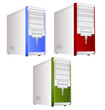 Set of vector color computer corps.