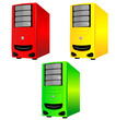 Set of vector color computer corps. Set of vector color computer corps.