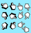 Vector hand cursors for design. Vector hand cursors for design.