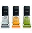 Set of vector modern wireless phone.