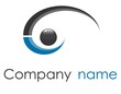 Logo boule arcs bleu gris