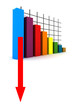crisis in the money market/business market - isolated diagram
