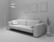 the interior in gray color