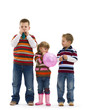 Children playing with toy balloon