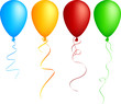 Realistic color balloons. Used mesh.