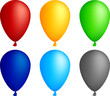 Vektor: Realistic color balloons. Used mesh. Realistic color balloons. Used mesh.