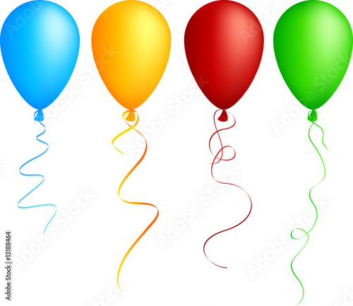 Vektor: Realistic color balloons. Used mesh. Realistic color balloons. Used mesh.