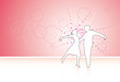 Couple ballroom dancing