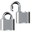 Secure padlock with stainless steel texture - vector Secure padlock with stainless steel texture - vector